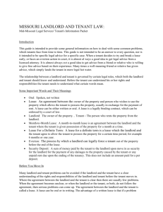 Missouri Landlord and Tenant Law