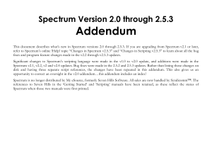 Spectrum Version 2 - Speccies Home Pages
