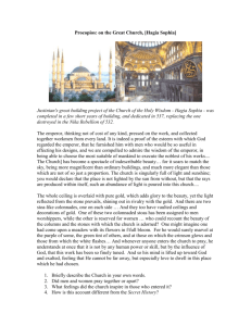 Procopios: on the Great Church, [Hagia Sophia]