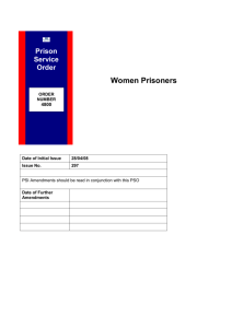 PSO 4800 `Women prisoners`