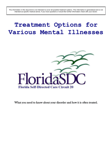 Treatment Options for Various Mental Illnesses