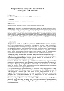 Usage of wavelet analysis for the detection of seismogenic ULF