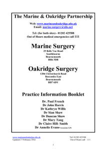 DOCTORS - The Marine & Oakridge Partnership