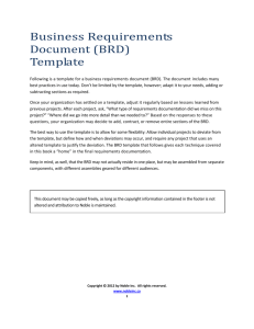 Business Requirements Document (BRD) Template [UML]