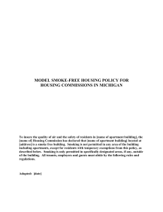 Model Smokefree Housing Policy from MI