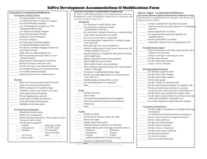 Accommodations & Modifications Form
