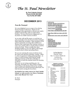 December Newsletter 2013 - Toronto Catholic District School Board