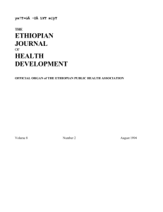 Volume 8 (Number 2) - The Ethiopian Journal of Health Development