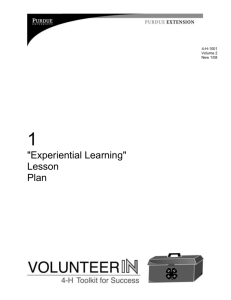 Experiential Learning Lesson Plan