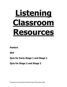 Listening Classroom Resources