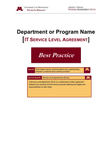 Service Level Agreement Best Practice