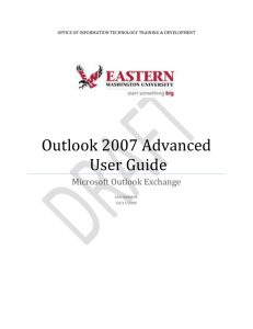 Microsoft Office Outlook 2007 Intermediate