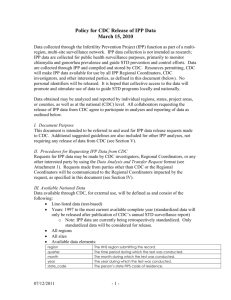 Use of SSuN Data - Region I Infertility Prevention Project