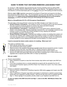 GUIDE TO WORK THAT DISTURBS-REMOVES LEAD