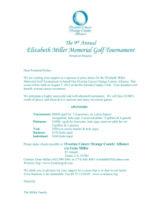 Re: Elizabeth Miller Memorial Golf Tournament