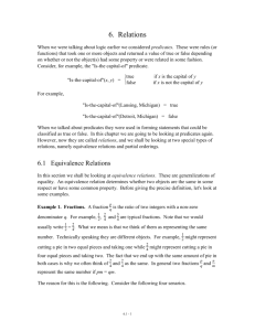 Equivalence Relations