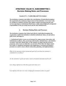 Decision Making Roles and Processes