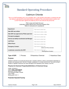 Cadmium Chloride - UCLA David Geffen School of Medicine