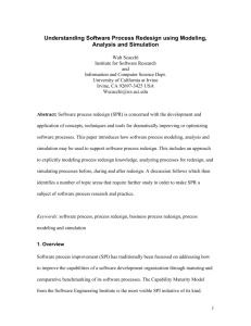 Understanding Software Process Redesign using Modeling