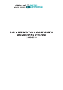 early intervention and prevention commissioning strategy 2012-15