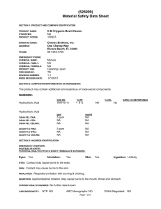MATERIAL SAFETY DATA SHEET PAGE 1 OF X