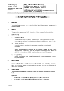 Title: Infectious Waste Procedure - Goulburn Ovens Institute of TAFE