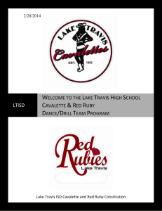 Welcome to the Lake Travis High School Cavalette & Red Ruby