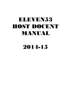 Eleven53 Host Docent Manual - mammoth host department web site