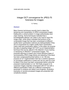 Assiut university researches Integer DCT convergence for JPEG