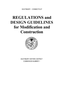 SOUTHBURY • CONNECTICUT REGULATIONS and DESIGN