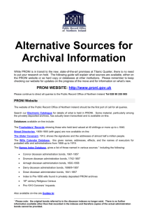 Alternative Sources for Archival Information