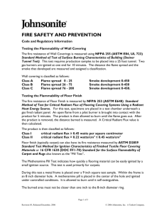 FIRE SAFETY AND PREVENTION Code and Regulatory Information