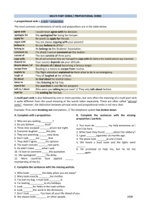 multi-part verbs / prepositional verbs