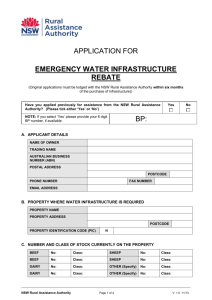 Application for Emergency Water Infrastructure Rebate