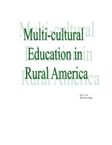 Multi-cultural Education in a Rural America
