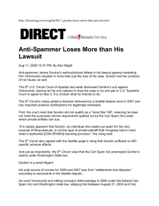 Anti-Spammer Loses More than His Lawsuit