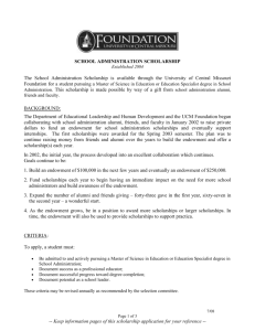 School Administration Scholarship Application