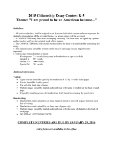 2015 Citizenship Essay Contest K-5