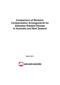 Comparison of Workers` Compensation Arrangements for Asbestos