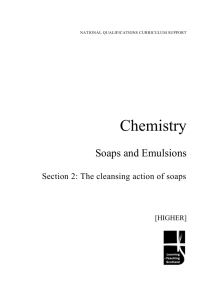 The Cleansing Action of Soap