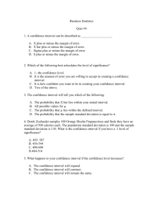 Business Statistics - UCO College of Business