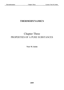 Thermodynamics Chapter Three Lecture: Noor M. Jasim