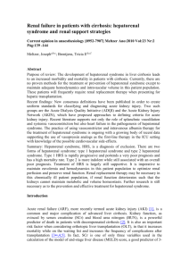 Renal failure in patients with cirrhosis: hepatorenal syndrome and