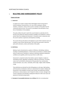 Bullying and harassment final document
