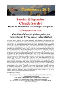 Conférence GIRC Tuesday 15 Septembre Claude Sardet Institut de