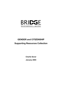 2.1 Gender and Citizenship Theory - Institute of Development Studies