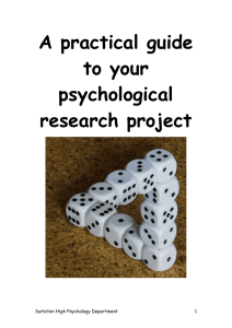 A practical guide to your psychological research project