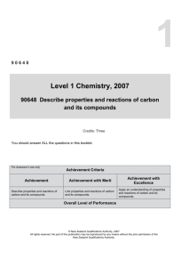 L1 Chemistry (90648) 2007