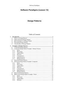 3.1 Solving Design Problems with Design Patterns