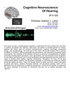 Cogitive Neuroscience of Hearing Syllabus
